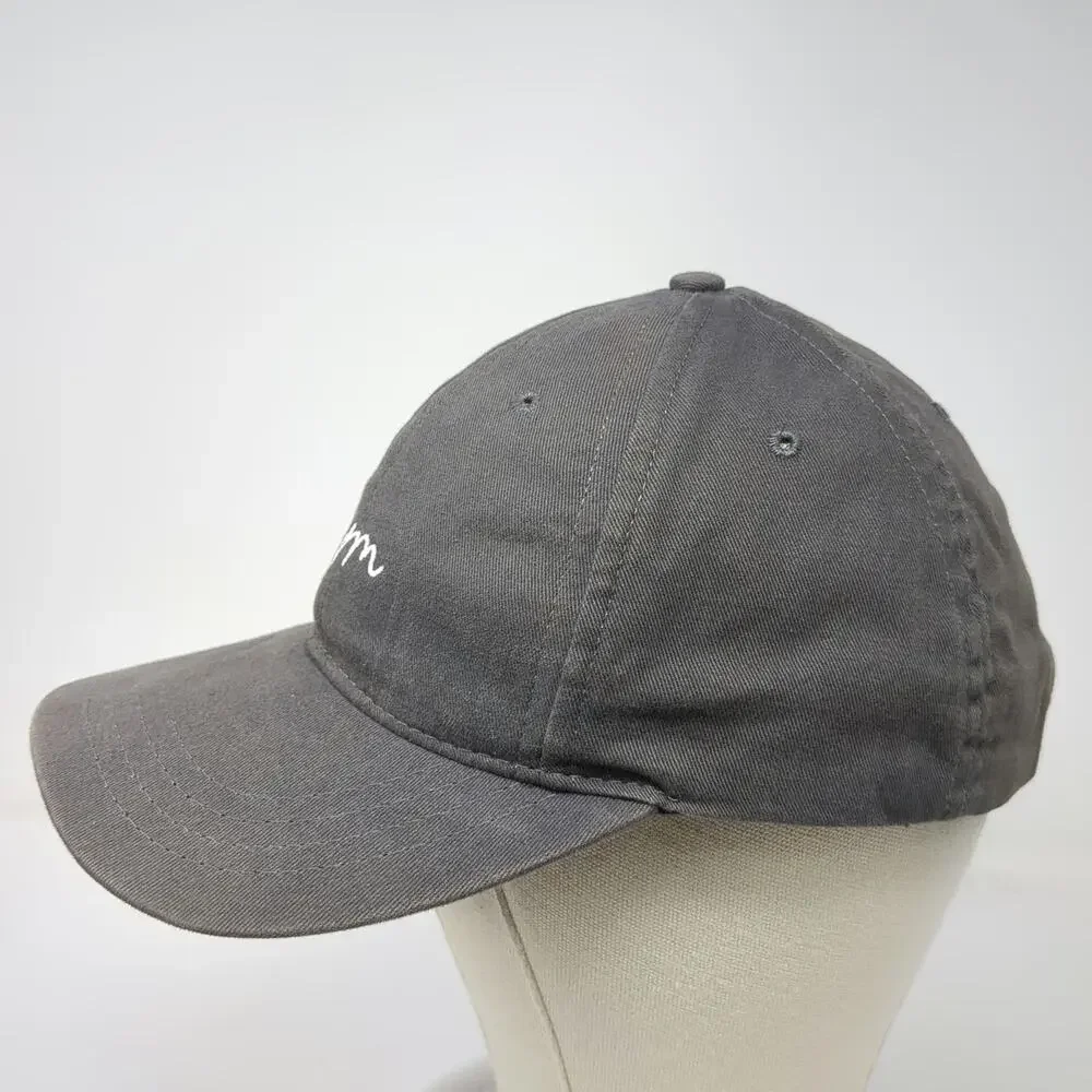 Love Your Melon Baseball Cap Gray One Size Leather Strap Made in USA lym Hat